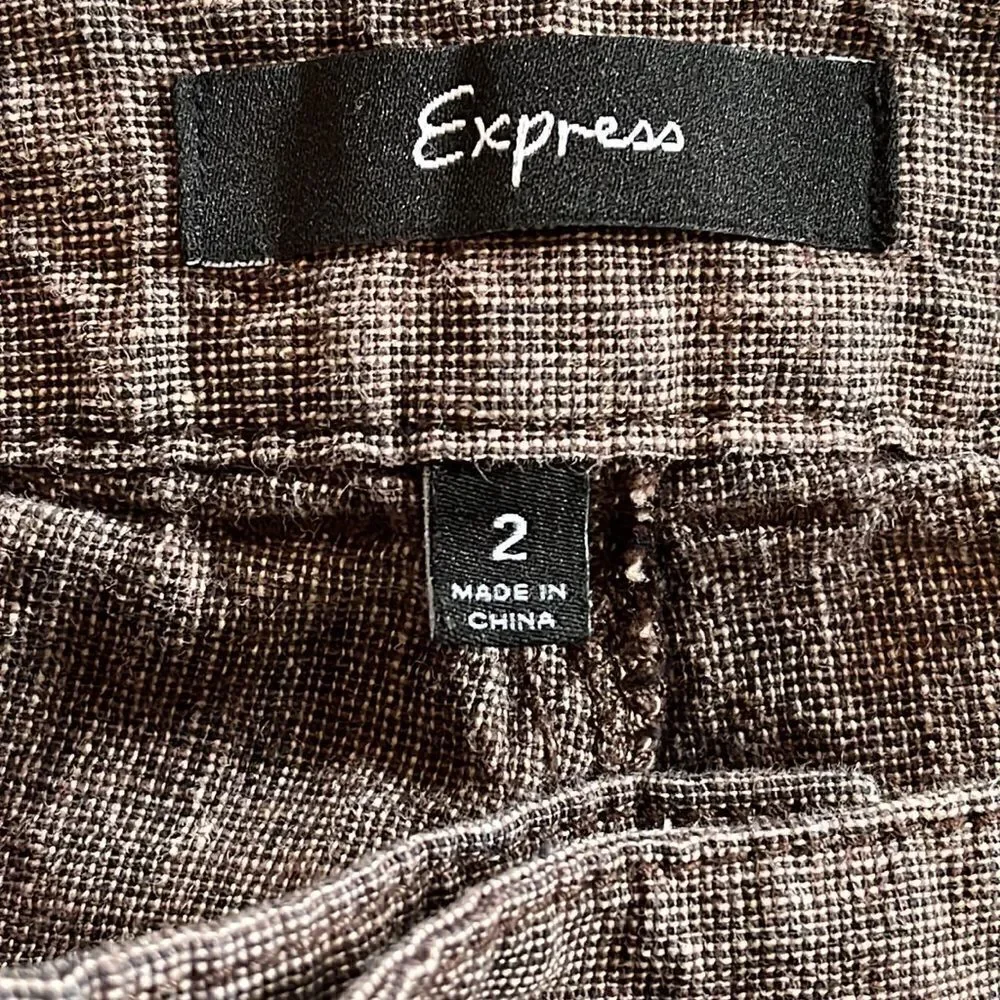 Womens’ Express Cotton/Linen Flare Pants Size 2